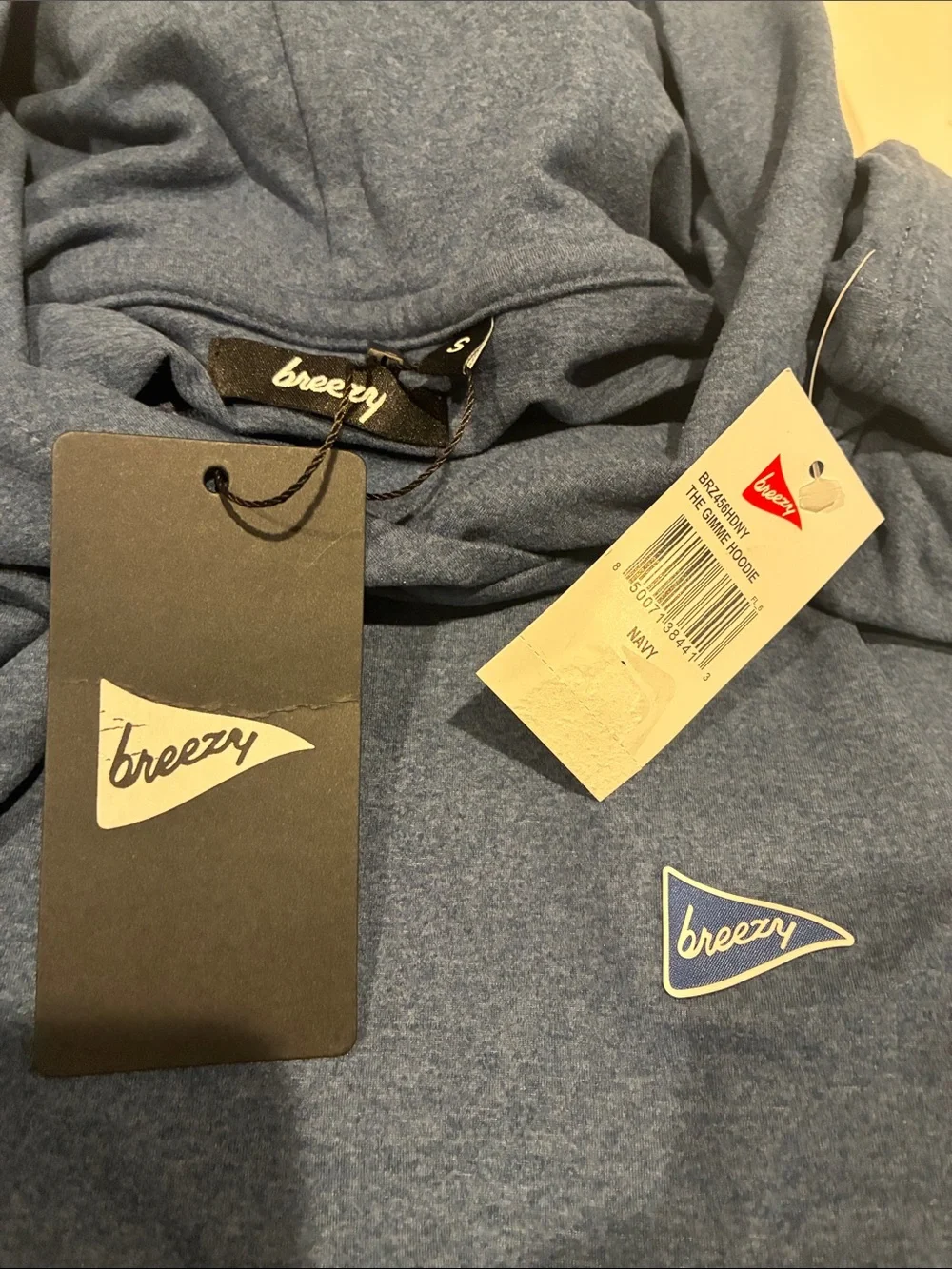 Breezy Gimme Hoodie Small New With Tags Navy Blue